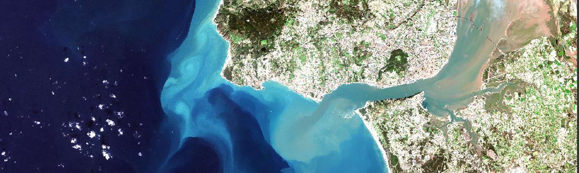 Satellite image of the Tagus estuary
